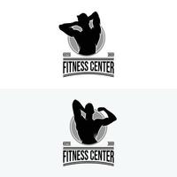 impostato di fitness logo design illustrazione vettore