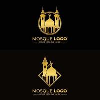 islamico moschea logo design ispirazione vettore