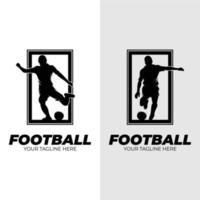 calcio giocatore logo design modelli vettore