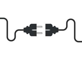 elettrico presa di corrente con un' spina icona nel piatto stile. connessione simbolo vettore illustrazione su isolato sfondo. 404 errore cartello attività commerciale concetto.