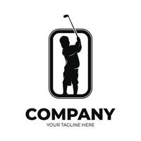 bambini golf sport logo design ispirazione vettore