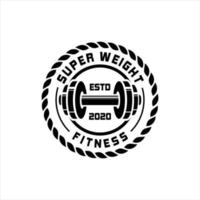 fitness e bodybuilding logo design ispirazione vettore