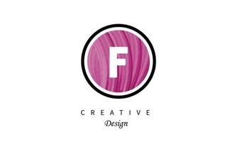 f alfabeto design vettore con acqua colore spazzola icona creativo moderno di moda logo su bianca sfondo