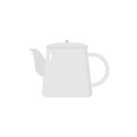 metallo tè pentola piatto design vettore illustrazione isolato su bianca sfondo. tè bollitore vettore. argento tè pentola cucina vasellame