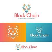 logo design per blockchain App logo design per un' criptovaluta App vettore
