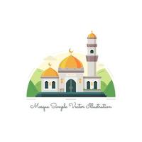 moschea semplice vettore illustrazione