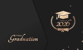 classe di 2026 anno la laurea di decorare congratulazione con alloro ghirlanda per scuola laureati vettore