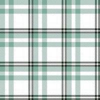 tartan plaid modello tessuto design struttura è fatto con alternato bande di colorato pre tinti discussioni intrecciata come tutti e due ordito e trama a giusto angoli per ogni Altro. vettore