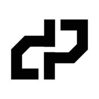 dp, tuffo iniziali geometrico azienda logo e vettore icona