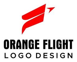 lettera f monogramma volo aviazione logo design. vettore