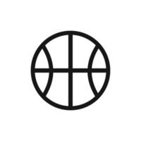 pallacanestro palla icona isolato su bianca sfondo vettore