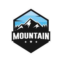 vettore di progettazione del modello di logo di montagna
