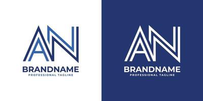 lettera un linea monogramma logo, adatto per qualunque attività commerciale con un o n / A iniziali. vettore