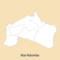 alto qualità carta geografica di mai-ndombe è un' regione di dr congo vettore