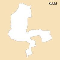alto qualità carta geografica di kebbi è un' regione di Nigeria vettore