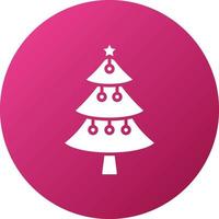 Natale albero icona stile vettore