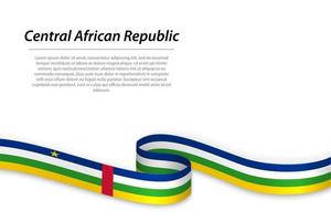 agitando nastro o bandiera con bandiera di centrale africano repubblica vettore