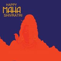 illustrazione vettoriale di uno sfondo per felice maha shivratri.