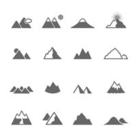 icone vettoriali di montagna