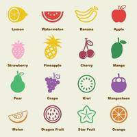 elementi vettoriali di frutta