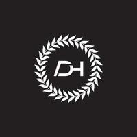 alfabeto lettere icona logo HD o dh vettore