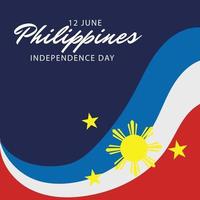 illustrazione vettoriale di uno sfondo per il giorno dell'indipendenza delle Filippine.