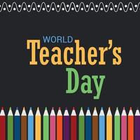 illustrazione vettoriale di uno sfondo per la giornata mondiale dell'insegnante.