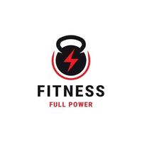 fitness energia pieno energia logo icona design modello piatto vettore