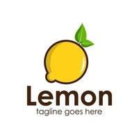 Limone logo design modello con Limone frutta. Perfetto per attività commerciale, azienda, mobile, app, ristorante, eccetera vettore