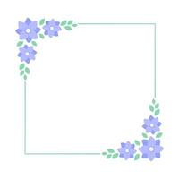 piazza lavanda floreale telaio. botanico fiore confine vettore illustrazione. semplice elegante romantico stile per nozze eventi, segni, logo, etichette, sociale media messaggi, eccetera.