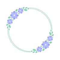 il giro lavanda floreale telaio. botanico fiore confine vettore illustrazione. semplice elegante romantico stile per nozze eventi, segni, logo, etichette, sociale media messaggi, eccetera.