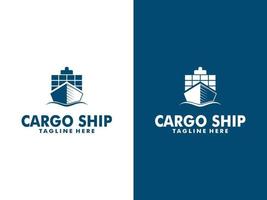 nave la logistica e nave esprimere consegna azienda logo design modello vettore