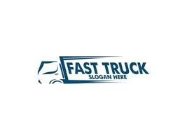 veloce camion vettore logo illustrazione, bene per azienda, consegna, o logistica, logo industria, piatto design