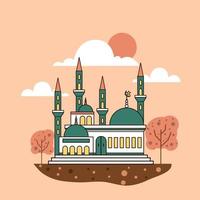 moschea icona. musulmano edificio icona concetto vettore illustrazione.