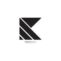 lettera K piatto unico forma elegante monogramma logo vettore