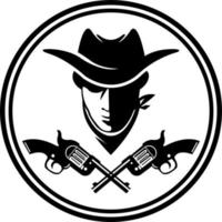 cowboy siluato logo vettore