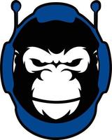 gorilla astronout logo vettore