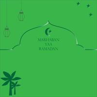 contento Ramadan saluti su un' verde sfondo vettore