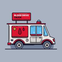 Vettore del camion della guida del sangue