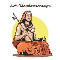 adi shankaracharya indiano filosofo e teologo vettore