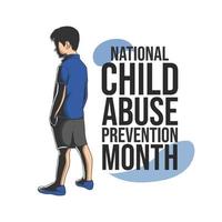 bambino abuso prevenzione mese. celebrare annuale nel aprile nel unito stati vettore