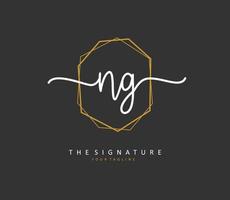 ng iniziale lettera grafia e firma logo. un' concetto grafia iniziale logo con modello elemento. vettore