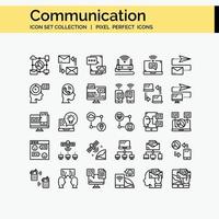 set di icone di comunicazione muta vettore