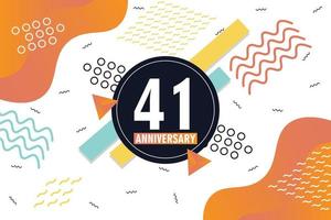 th anniversario celebrazione logotipo con colorato astratto sfondo design con geometrico forme vettore design