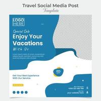 turismo e viaggio vacanza vacanza sociale media inviare e piazza aviatore inviare bandiera modello design vettore