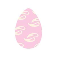 Pasqua uovo nel di moda rosa con astratto semplice modello nel di moda tinta. contento Pasqua. vacanza. etichetta vettore