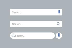 vettore ricerca bar concetto design modello. navigazione modulo impostato per ui e ragnatela luogo.