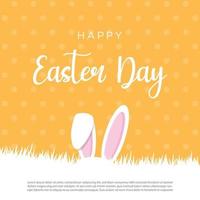illustrazione grafica vettoriale di perfetto per felice giorno di Pasqua, coniglio, uovo, sfondo, modello, biglietti di auguri colorati di buona Pasqua con conigli