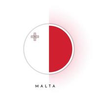 Malta il giro bandiera modello design vettore