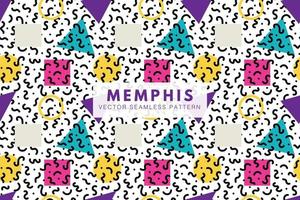 moderno anni 80 nostalgia Memphis geometrico forme senza soluzione di continuità ripetere vettore modello
